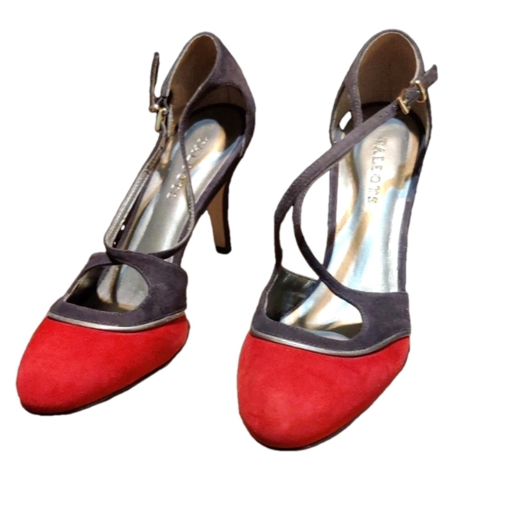 Talbots Women's Criss Cross Suede 2" Heels Size 8.5 B